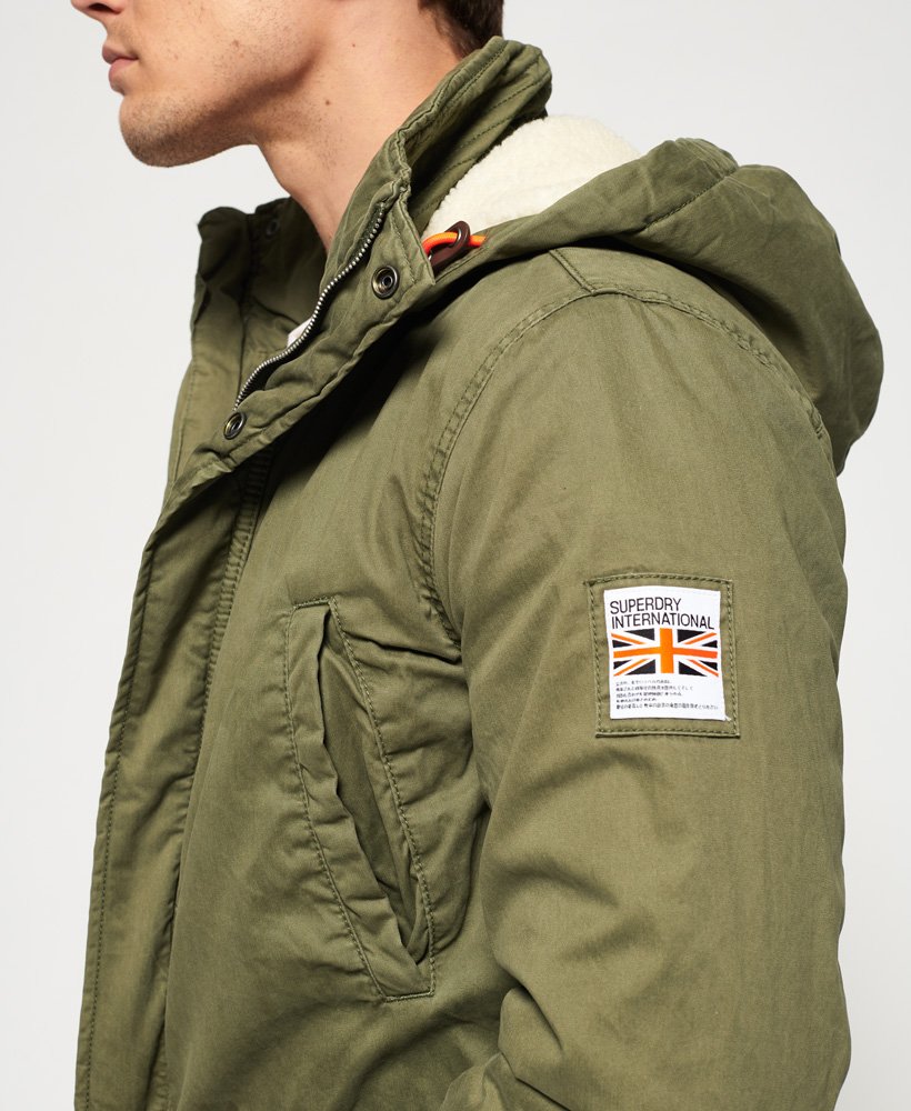 mens Rookie Military Parka Jacket in Deepest Army | Superdry US