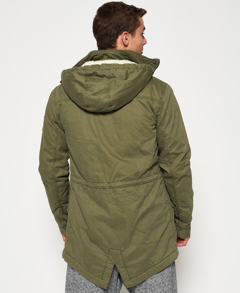 mens Rookie Military Parka Jacket in Deepest Army | Superdry US