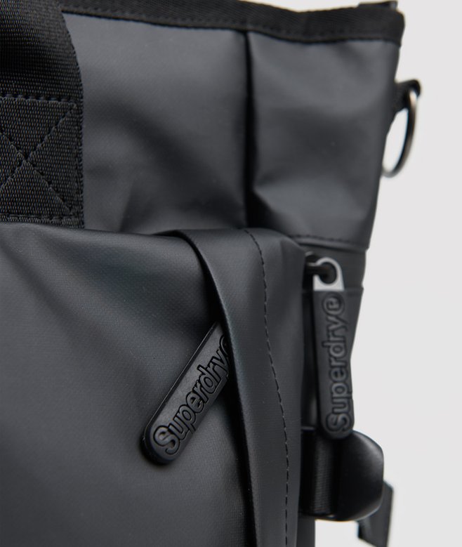 mens Commuter Tarp Tote Bag in Black Superdry US