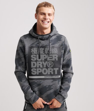 Gym Tech Stretch Graphic Overhead Hoodie Image 1