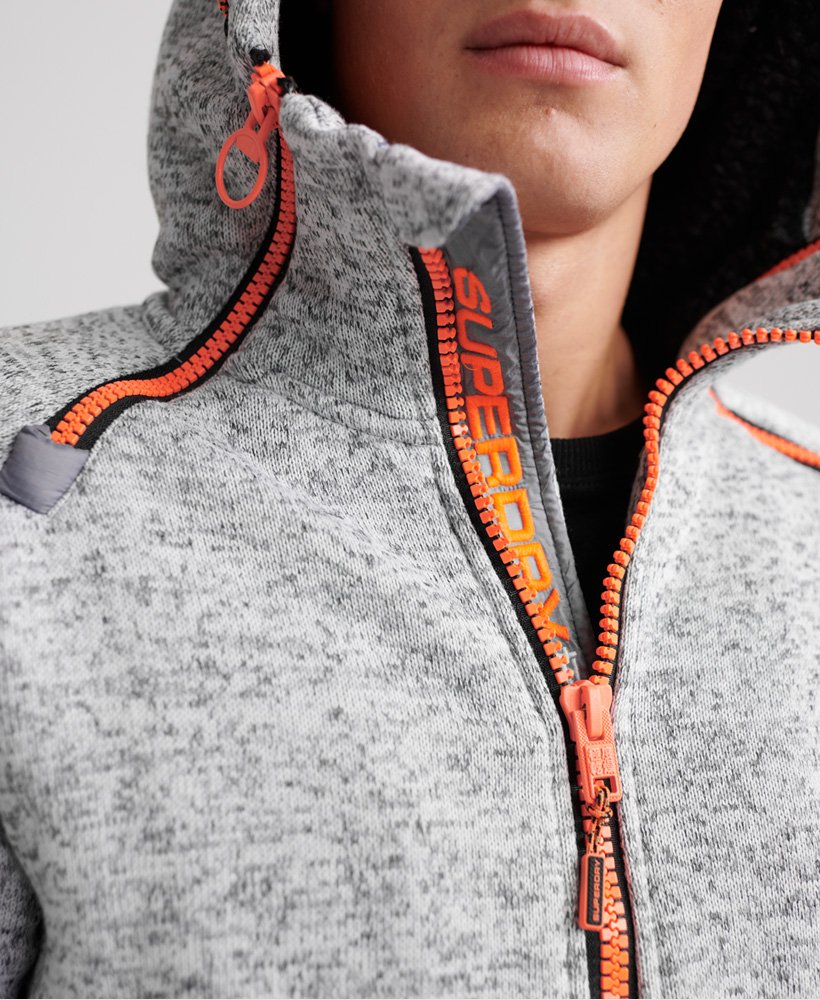 mens Storm Double Zip Hoodie in LIGHT GREY GRIT | Superdry CA-EN