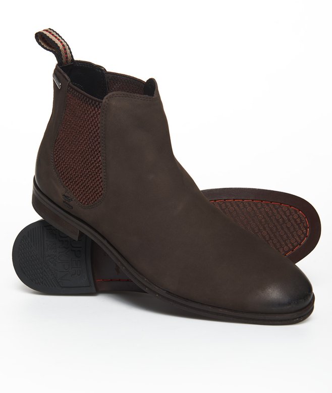 mens Meteora Chelsea Boots in BROWN Superdry UK