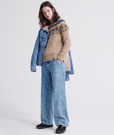 Savannah Yoke Jacquard Knitted Jumper Image 3