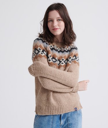 Savannah Yoke Jacquard Knitted Jumper Image 1