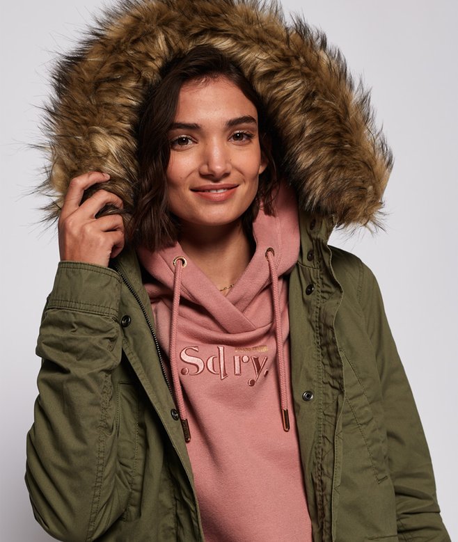 womens Heavy Weather Rookie Fishtail Parka Coat in Deepest