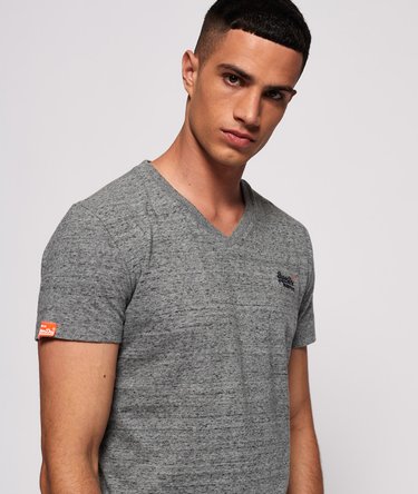 Orange Label Vintage broderad v-ringad t-tröja Image 2