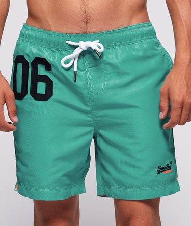 mens Waterpolo Swim Shorts in Poolside Aqua Superdry UK
