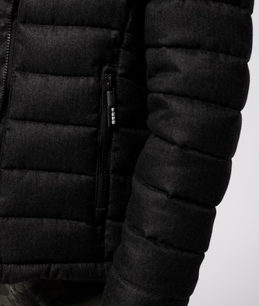 Fuji Tweed-Jacke mit Kapuze und Doppelreißverschluss Image 5