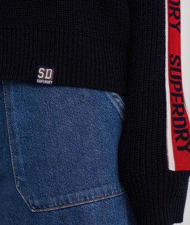 Sportowy sweter z taśmą i dekoltem w serek Image 7