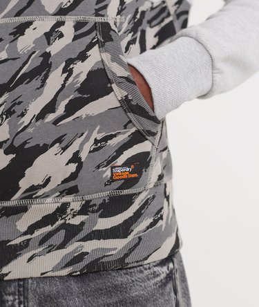 Vintage Logo Panel Camo Hoodie Image 6