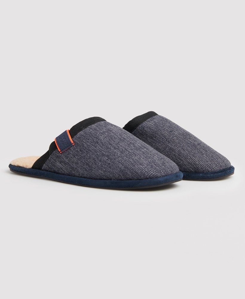 mens Classic Mule Slippers in Navy Superdry US