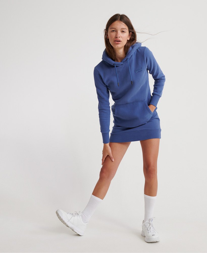 womens Orange Label Sweat Dress in Vintage Denim | Superdry US