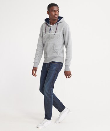 Downhill Racer Applique Zip Hoodie Image 3