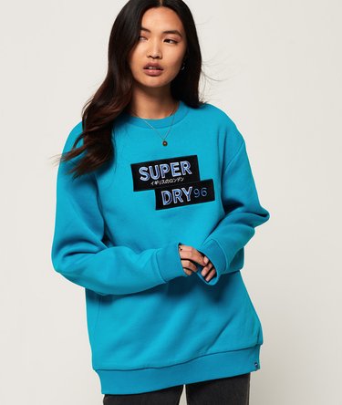 Sweatshirt im 90er-Jahre-Stil mit Rundhalsausschnitt und Applikation Image 1