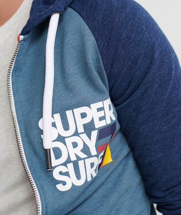 Sudadera ligera de manga ragl&aacute;n con capucha y cremallera No 7 Surf Image 6