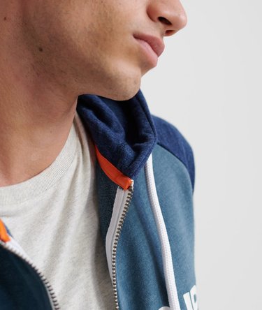 Sudadera ligera de manga ragl&aacute;n con capucha y cremallera No 7 Surf Image 5