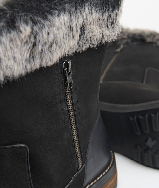 womens Faux Fur Tempter Boots in Black Superdry UK