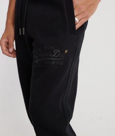 Cieniowane spodnie dresowe ze wstawkami z taśmy i Vintage Logo Image 5