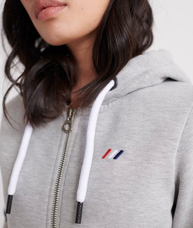 Modern Coral Label Sleeve Hit Kapuzenjacke Image 5