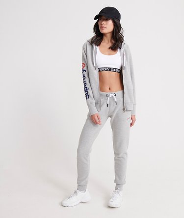 Modern Coral Label Sleeve Hit Kapuzenjacke Image 2