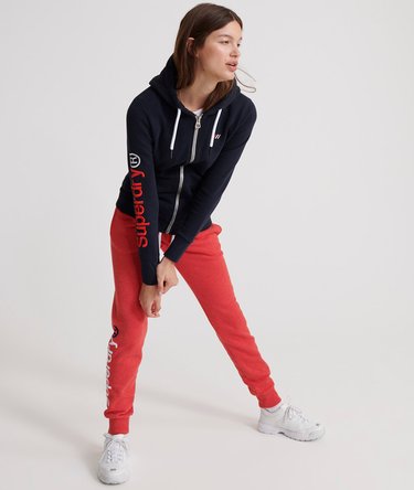 Modern Coral Label Sleeve Hit Kapuzenjacke Image 3