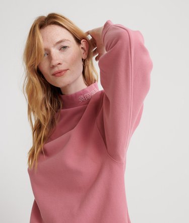Scandi High Neck Sweatshirt Dress Image 4