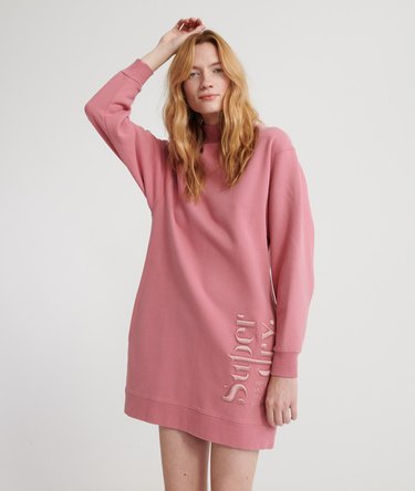 Scandi High Neck Sweatshirt Dress Image 1