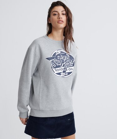 Brand Ripped Crew Sweatshirt Image 1