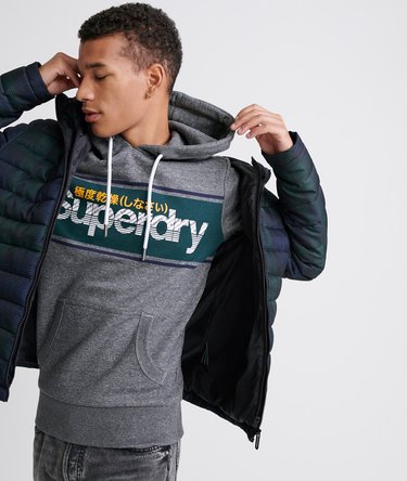 Core Logo Stripe Loopback Hoodie Image 4