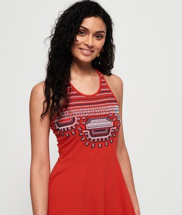 Leah Embroidered Skater Dress Image 4