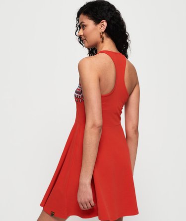Leah Embroidered Skater Dress Image 3
