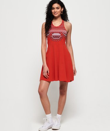 Leah Embroidered Skater Dress Image 2