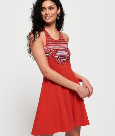 Leah Embroidered Skater Dress Image 1