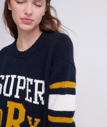 Intarsia Slouch Knit Jumper Image 5