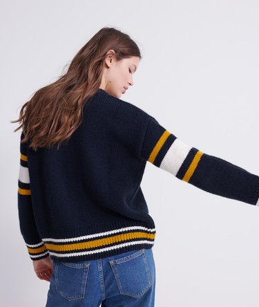 Intarsia Slouch Knit Jumper Image 3