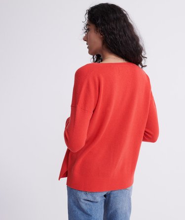 Edit Premium Strickpullover mit V-Ausschnitt Image 3