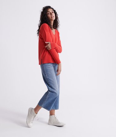 Edit Premium Strickpullover mit V-Ausschnitt Image 2