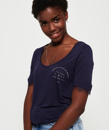 Eyelash Lace Graphic T-Shirt Image 1