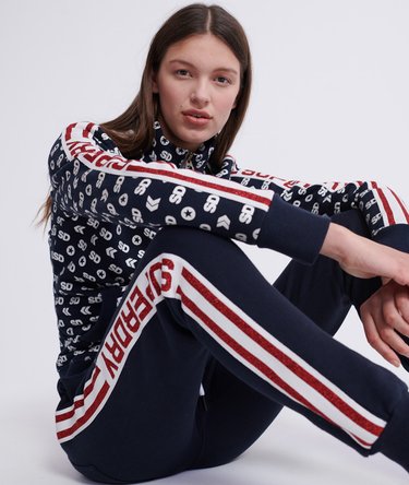 Modern Coral Label Monogram Funnel Track Top Image 5