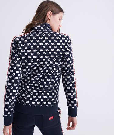 Modern Coral Label Monogram Funnel Track Top Image 4