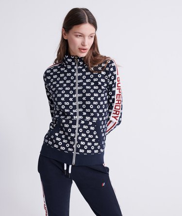 Modern Coral Label Monogram Funnel Track Top Image 1