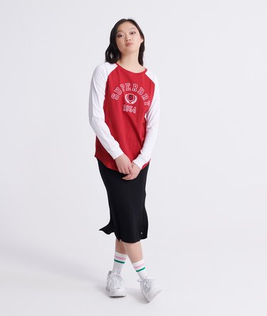 College Raglan Graphic Top Image 2