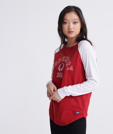 College Raglan Graphic Top Image 4