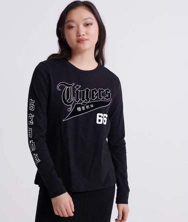 Urban Varsity Skater Long Sleeve Top Image 1
