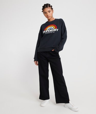 Raven Sweatshirt mit Einsätzen und Rundhalsausschnitt Image 3