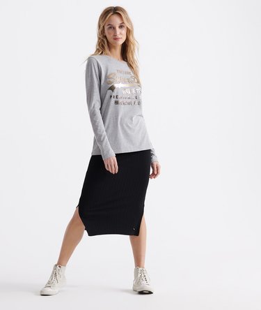 Premium Goods Metallic top met lange mouwen Image 2