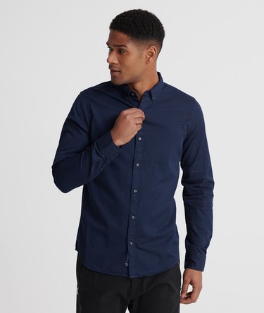 Chemise Homme Manches Longues Retroussables 100 % Coton Sergé ~~ Mob Rejane