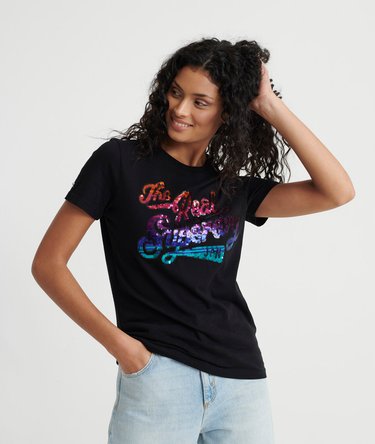 The Real Ombre Sequin T-Shirt Image 1