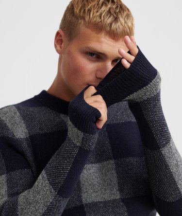 Academy Check Crew Jumper Image 4