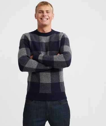Academy Check Crew Jumper Image 1